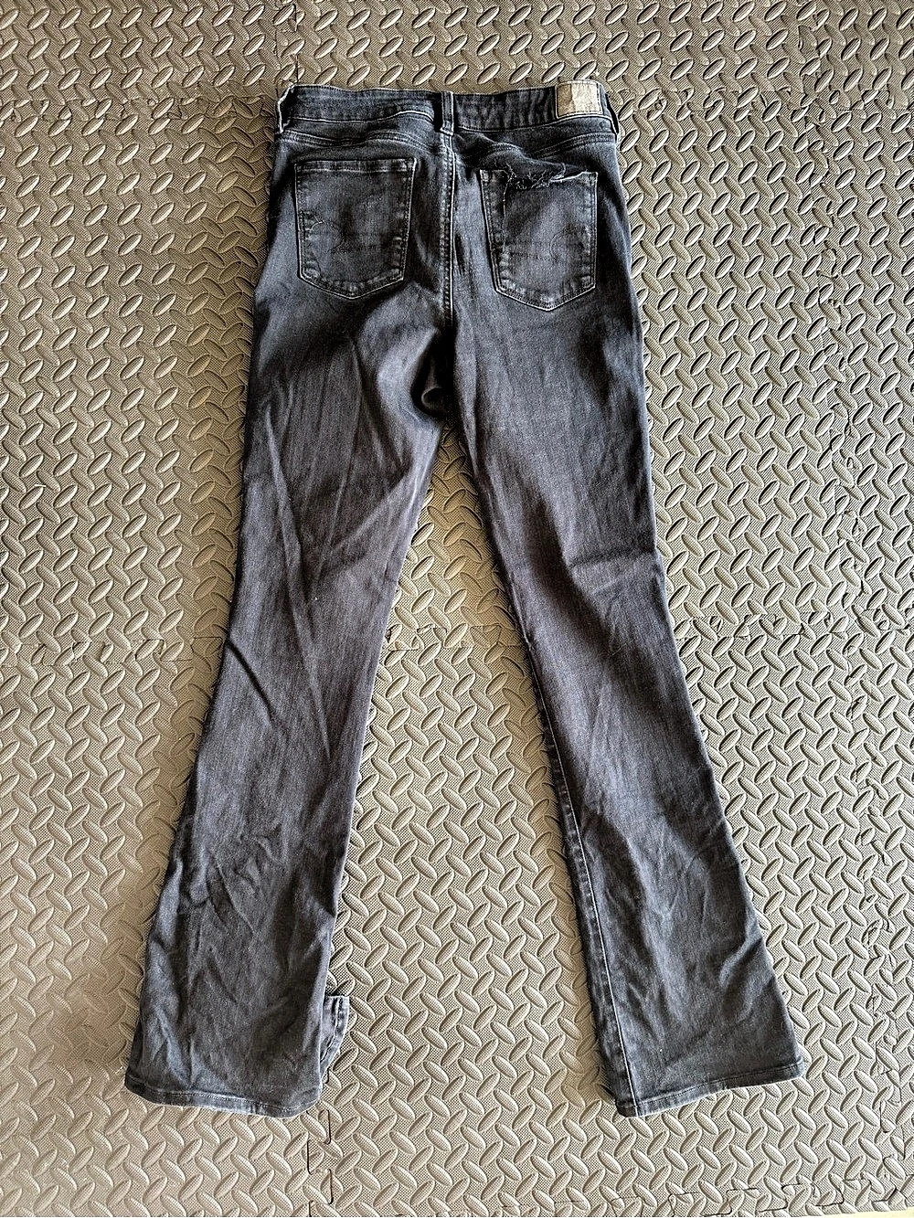 American Eagle Skinny Kick Jeans Black Waist 10 Long - Picture 2 of 6